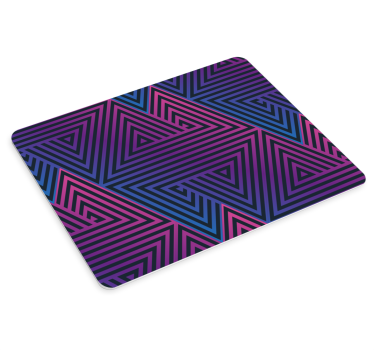 Podložka pod myš so vzorom vibrant trojuholníkové línie - Tenstickers