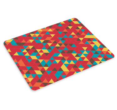 Podložka pod myš so vzorom Živá farebná geometria - Tenstickers