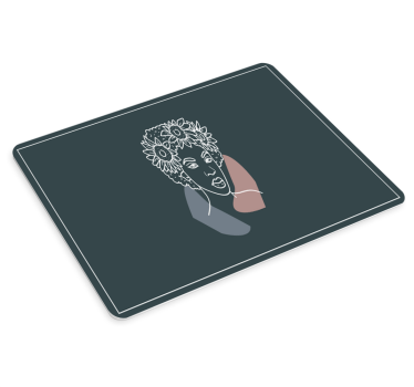 Minimalistická slnečnica so ženou viac podložky pod myš - Tenstickers