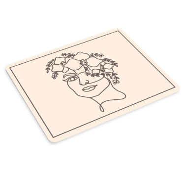 Silueta minimalistická roztomilá žena kvetinová viac podložiek po - Tenstickers