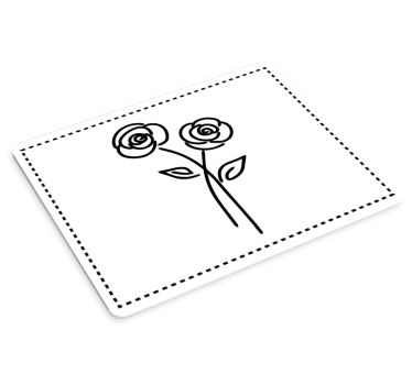 Originálna podložka pod myš dva kvetinové stonky - Tenstickers