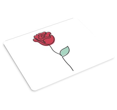Originálna podložka pod myš s vyžarujúcou ružou - Tenstickers