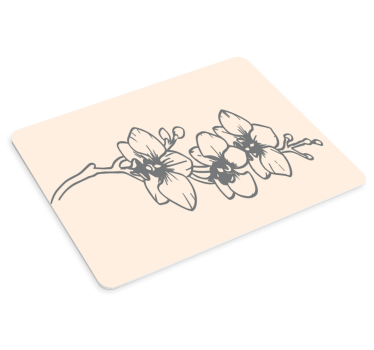 Originálna podložka pod myš s kvetinovými orchideami - Tenstickers