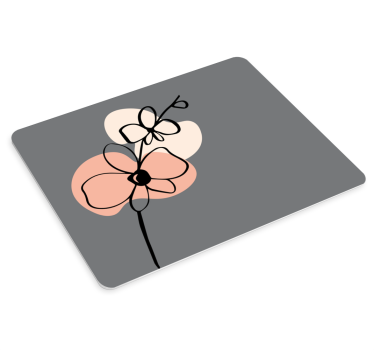 Originálna podložka pod myš kvetinový minimalistický dizajn - Tenstickers