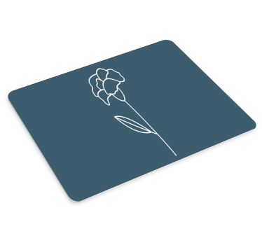 Originálna podložka pod myš minimalistický kvetinový obrys - Tenstickers