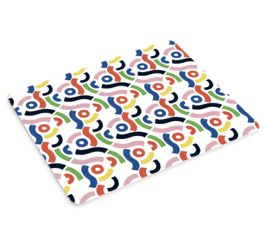 Podložka pod myš so vzorom farebné abstraktné víry - Tenstickers