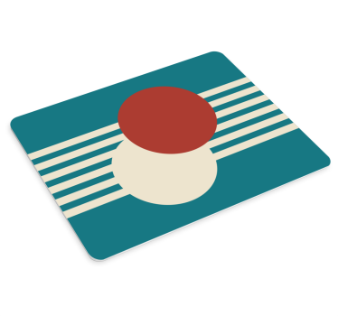 Podložka pod myš so vzorom geometrická kruhová kompozícia - Tenstickers
