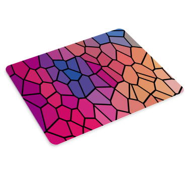 Podložka pod myš so vzorom farebné geometrické tvary - Tenstickers