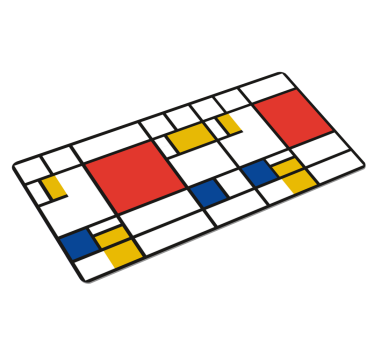 Mondrian geometrické umenie originálna podložka pod myš - Tenstickers