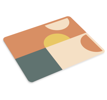 Podložka pod myš so vzorom geometrické farebné sekcie - Tenstickers