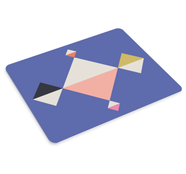 Podložka pod myš so vzorom geometrická farebná kompozícia - Tenstickers