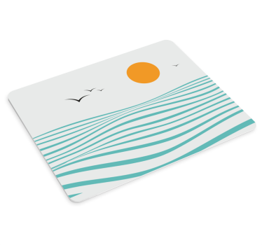 Podložka pod myš so vzorom slnečné plážové vlny - Tenstickers