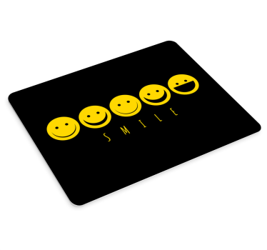 Podložka pod myš s textom kolekcia úsmevných emoji - Tenstickers
