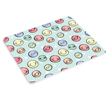 Pastelka farebný úsmev emotikon originálna podložka pod myš - Tenstickers