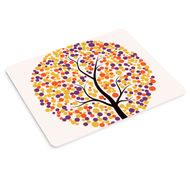 Originálna podložka pod myš farebný stromový motív - Tenstickers