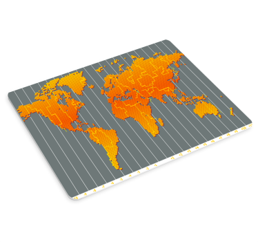 Podložka pod myš mapa sveta pixelovaná mapa sveta - Tenstickers