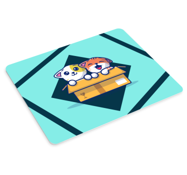 Mačky v krabici originálna podložka pod myš - Tenstickers