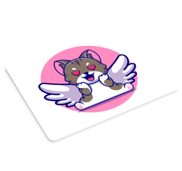 Anime podložka pod myš roztomilá lietajúca mačka - Tenstickers