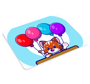 Anime podložka pod myš roztomilé mačacie balóny - Tenstickers