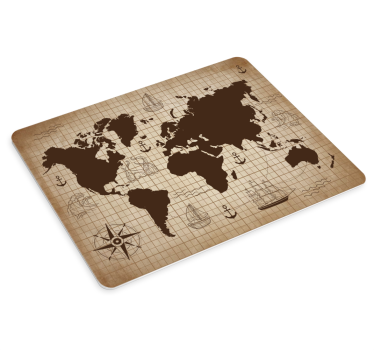 Podložka pod myš mapa sveta retro globus mapa - Tenstickers