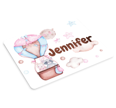 Podložka pod myš s menom dobrodružstvo balónom - Tenstickers