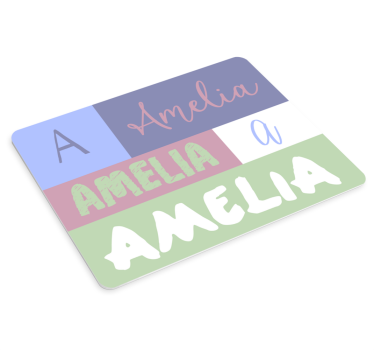 Podložka pod myš s menom farebné usporiadanie mena - Tenstickers