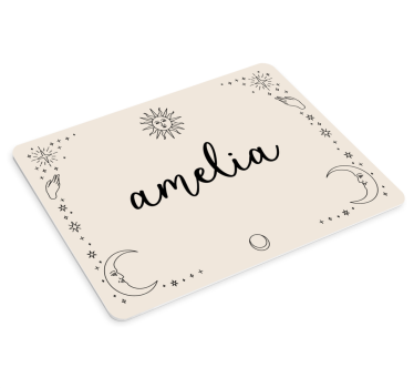Podložka pod myš s menom nebeská personalizácia - Tenstickers