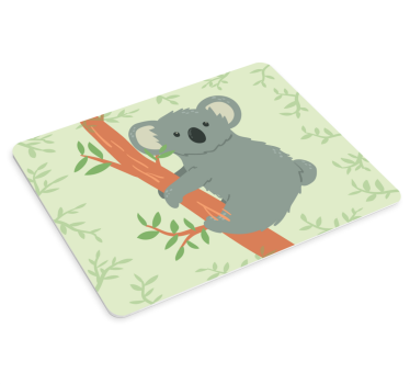 Roztomilá malá lezecká koala kreslená originálna podložka pod myš - Tenstickers