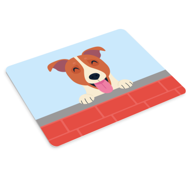 šťastný malý kreslený pes originálna podložka pod myš - Tenstickers