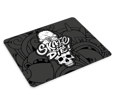 Herná podložka pod myš s grafikou lebky na skateboarde - Tenstickers