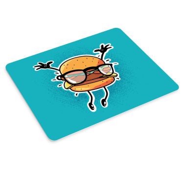 Originálna podložka pod myš zábavná postavička hamburgera - Tenstickers