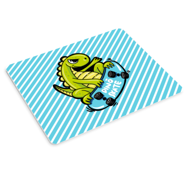 Herná podložka pod myš hravý dinosaurus na skateboarde - Tenstickers