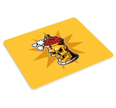 Originálna podložka pod myš lebka mozgový nápoj - Tenstickers