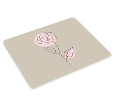Originálna podložka pod myš minimalistický kvetinový dizajn - Tenstickers
