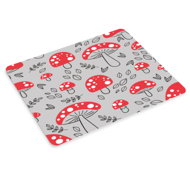 Podložka pod myš so vzorom hravé huby - Tenstickers