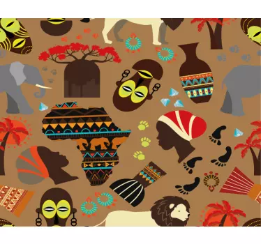 Podložka pod myš so vzorom kultúrne symboly - Tenstickers