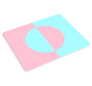 Podložka pod myš so vzorom geometrická ružová aqua kontrast - Tenstickers