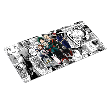 čiernobiele manga postavičky anime podložka pod myš - Tenstickers