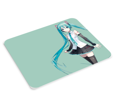 Anime podložka pod myš s modrými vlasmi - Tenstickers