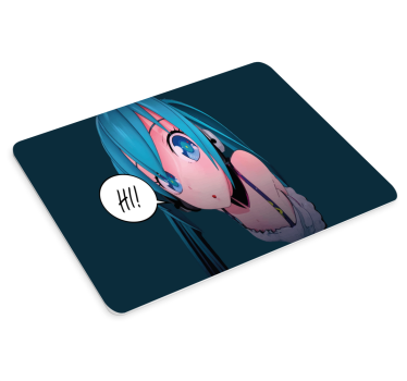 Anime podložka pod myš s pozdravom anime postavy - Tenstickers