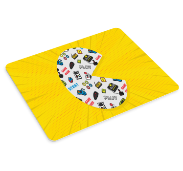 Herná podložka pod myš s farebnými retro symbolmi - Tenstickers