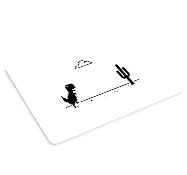 Vinylová podložka pod myš s dinosaurom a kaktusom - Tenstickers