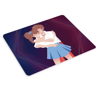 Anime podložka pod myš roztomilý pár v objatí - Tenstickers