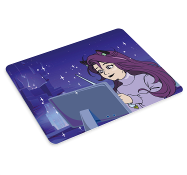 Anime podložka pod myš dievča s tabletom - Tenstickers