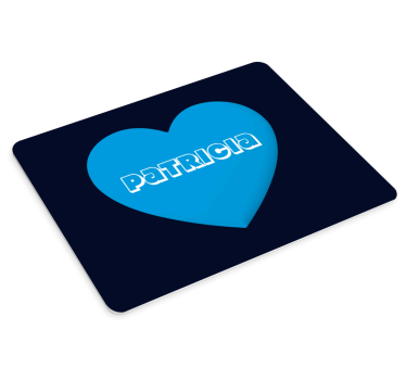Podložka pod myš s menom s personalizáciou v tvare srdca - Tenstickers