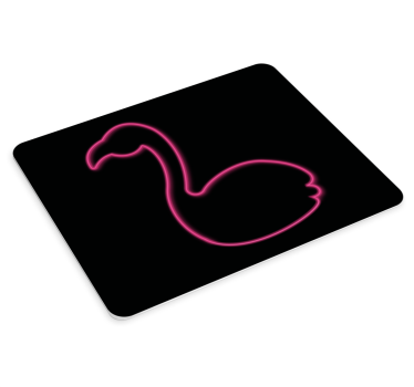 Originálna podložka pod myš neonová silueta plameniaka - Tenstickers