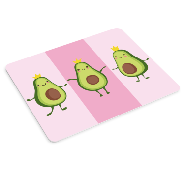 Originálna podložka pod myš roztomilé avokádové postavičky - Tenstickers