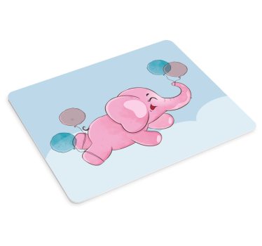 Originálna podložka pod myš hravý slon s balónom - Tenstickers