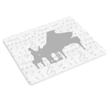 Originálna podložka pod myš silueta klavírnej hudby - Tenstickers