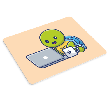 Karikatúra korytnačky fungujúca originálna podložka pod myš - Tenstickers